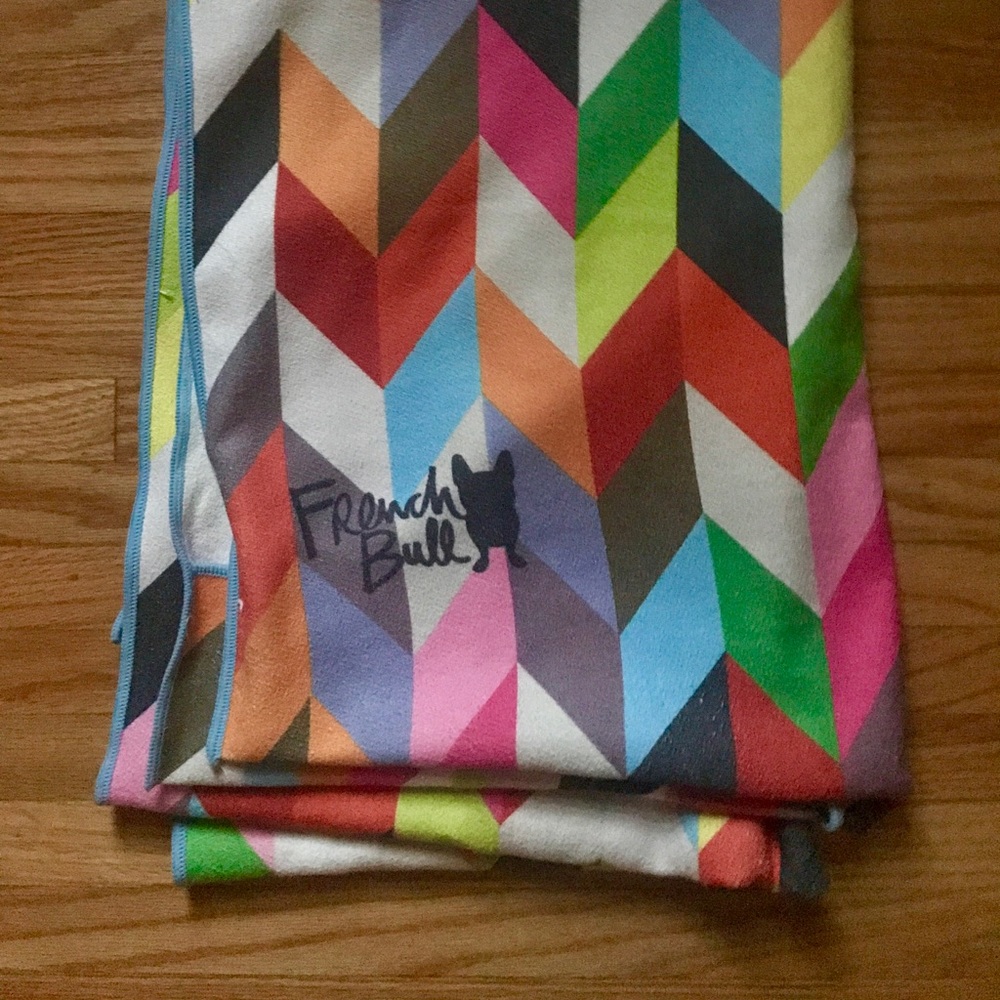 French Bulldog Yoga Mat Towel, fitted design